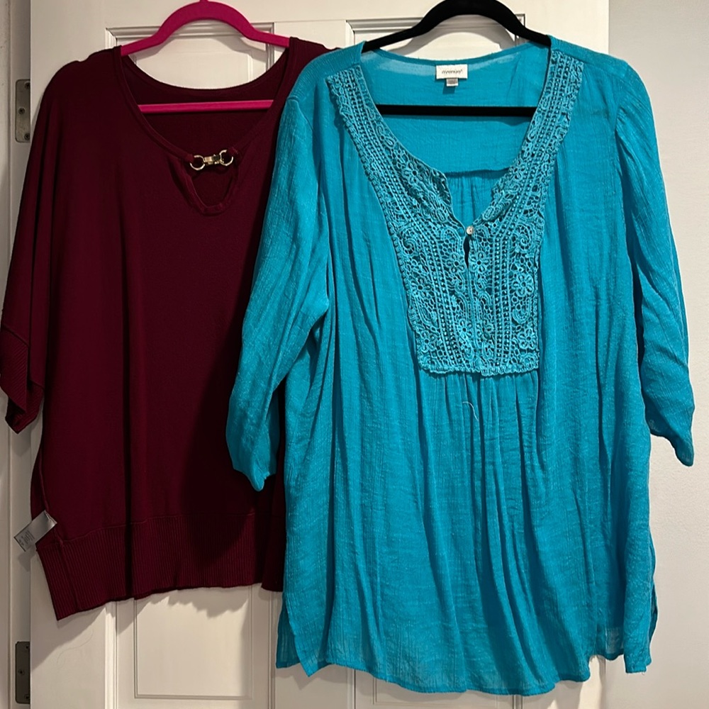 Plus size purge- Lot of 5 AVENUE Sz 18/20 tops !!